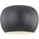 Croft LED 13.5 inch Black and White Flush Mount Ceiling Light