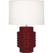 Small Dolly 21.38 inch 150.00 watt Sangria Glazed Textured Ceramic Accent Lamp Portable Light in Fondine