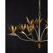 Paradiso 9 Light 39.5 inch Contemporary Silver Leaf and Contemporary Gold Leaf and Contemporary Gold Chandelier Ceiling Light