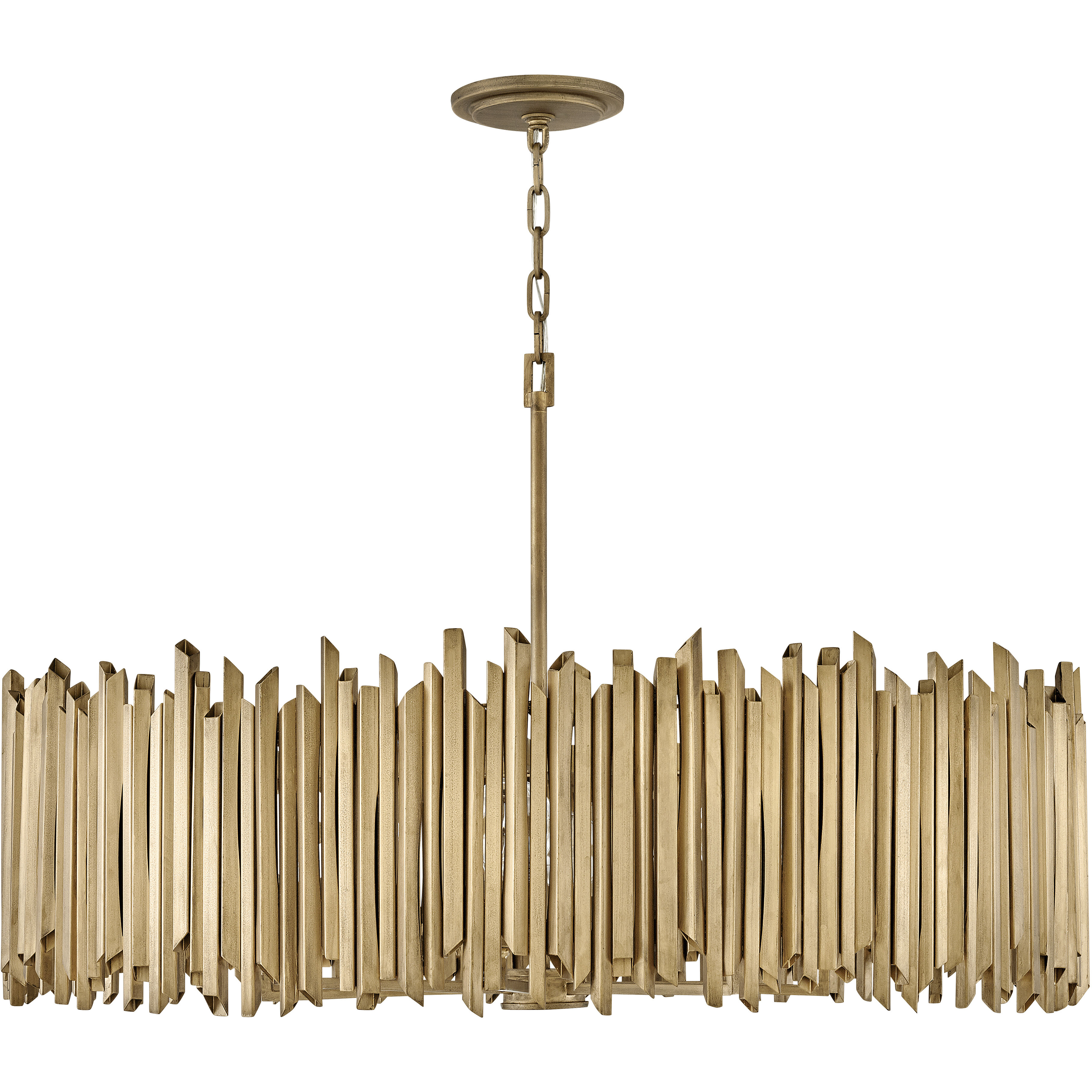 Lisa McDennon Roca 40 inch Burnished Gold Indoor Chandelier Ceiling Light