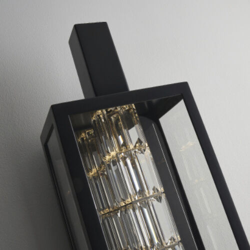 Colonna Esterno 31 inch Matte Black Outdoor Wall Sconce
