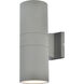Raine 2 Light 12 inch Silver Outdoor Wall Light