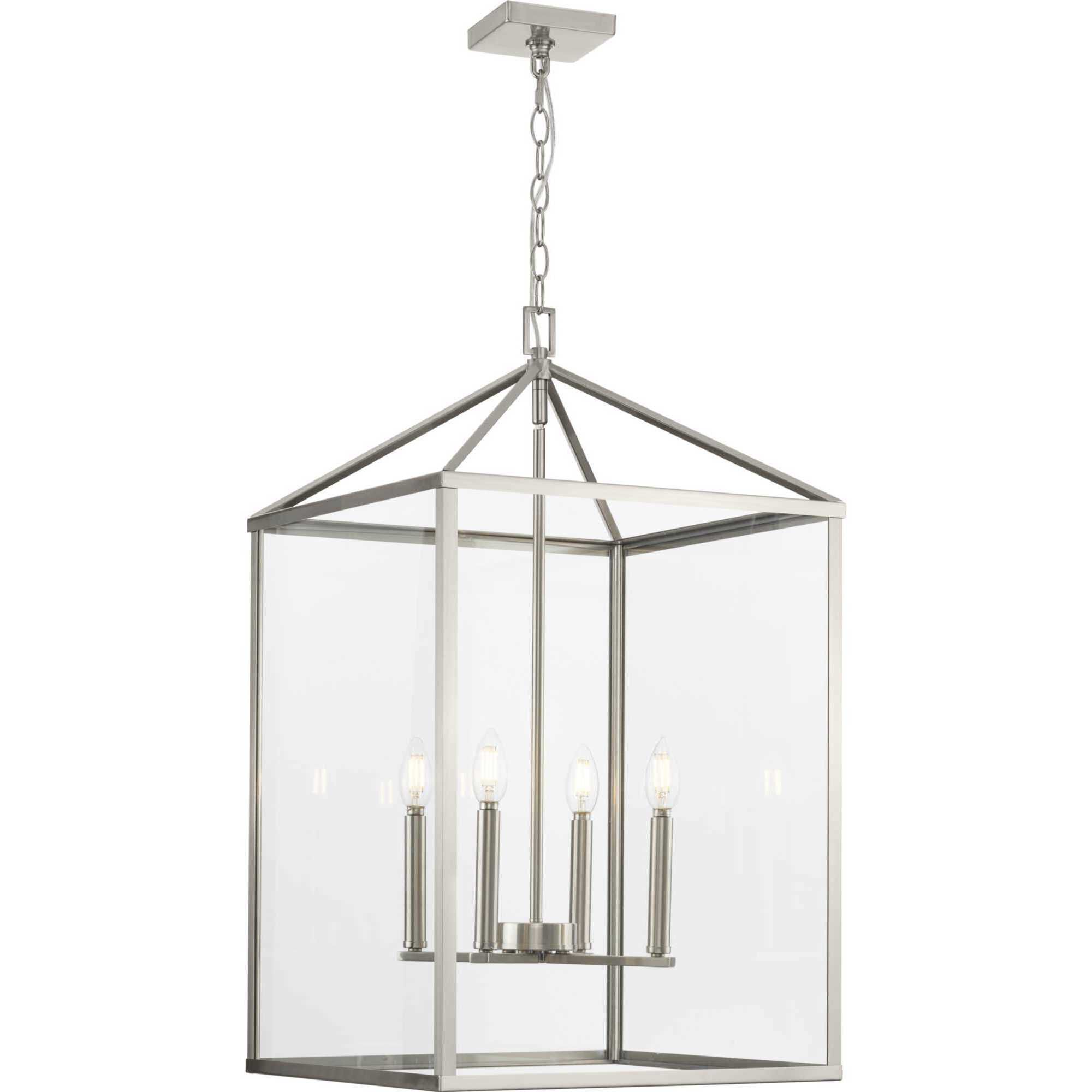 Hillcrest 4 Light 17 inch Brushed Nickel Foyer Light Ceiling Light