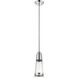 Ethos LED 4.6 inch Chrome Pendant Ceiling Light in Seedy Glass