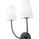 Shannon 2 Light 12.75 inch Matte Black Wall Sconce Wall Light