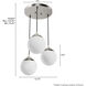 Hepburn 3 Light 12.75 inch Brushed Nickel Round Cluster Pendant Ceiling Light, Large