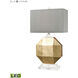 Alcazaba 29.5 inch 9.00 watt Gold Leaf with Clear Table Lamp Portable Light
