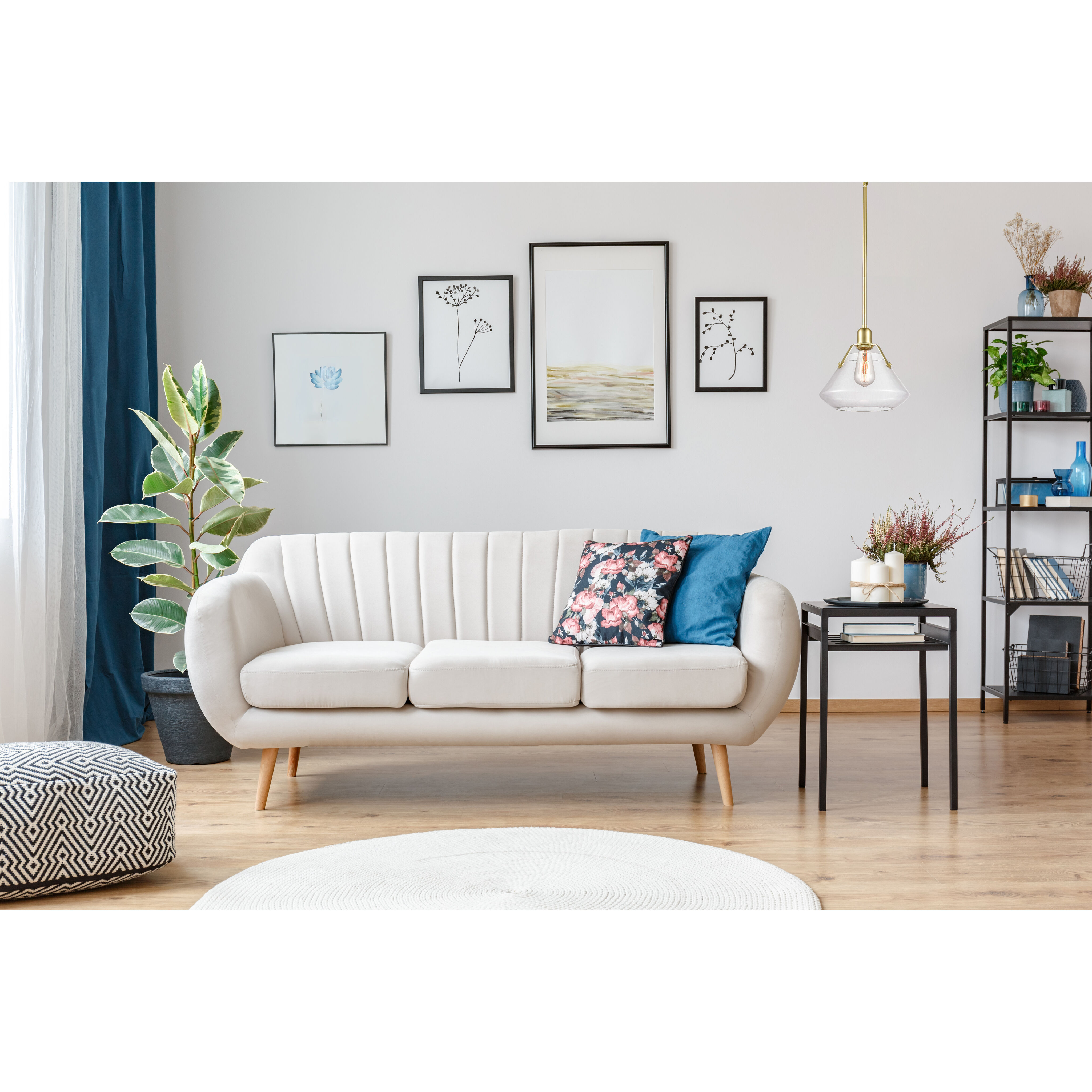 Luna 1 Light 10.63 inch Satin Brass Mini Pendant Ceiling Light