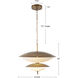 Prescott 23.63 inch Vintage Brass Chandelier Ceiling Light