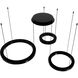 Aria LED 59 inch Polished Black Gunmetal Chrome Multi Port Pendant Ceiling Light
