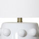 Marni 30.5 inch 100.00 watt White and Brass Table Lamp Portable Light