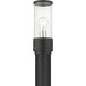 Atlantic 1 Light 11.5 inch Textured Black with Antique Silver Finish Accents Outdoor Medium Post Top Lantern