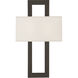 Doughnut 2 Light 15 inch Deep Patina Bronze Wall Sconce Wall Light in Snowflake