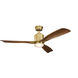 Ridley Ii 52 inch Natural Brass with Cherry Blades Ceiling Fan