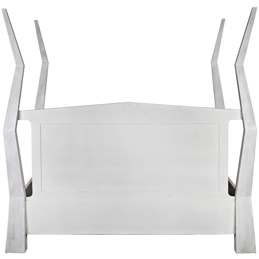 Patras White Wash Bed, California King