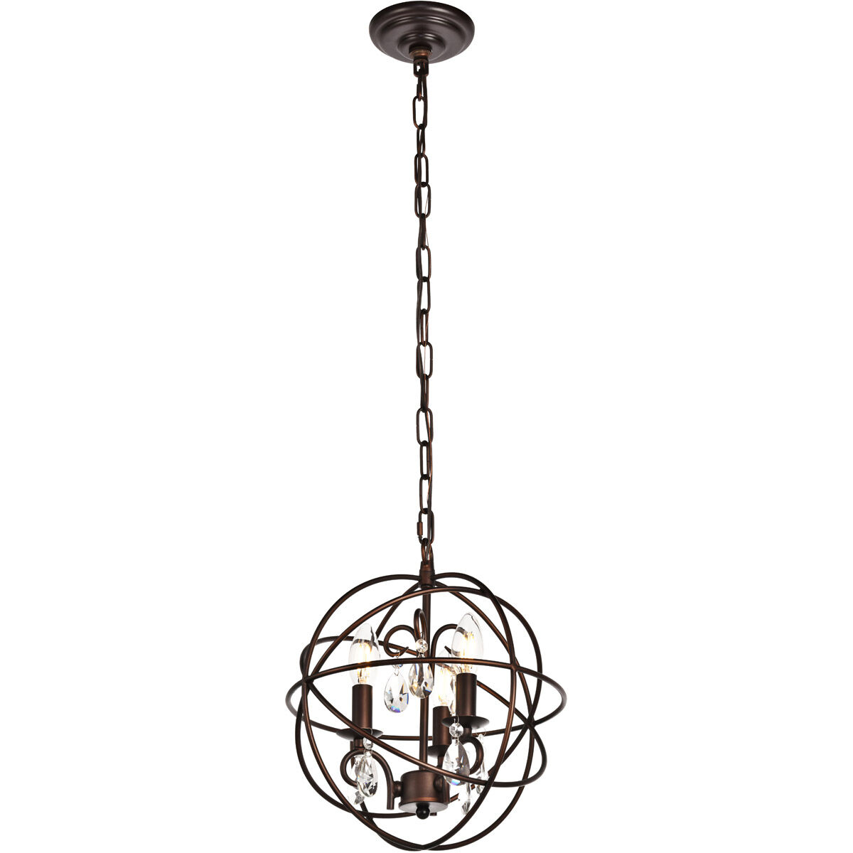 Wallace 3 Light 11.8 inch Dark Copper Brown Pendant Ceiling Light