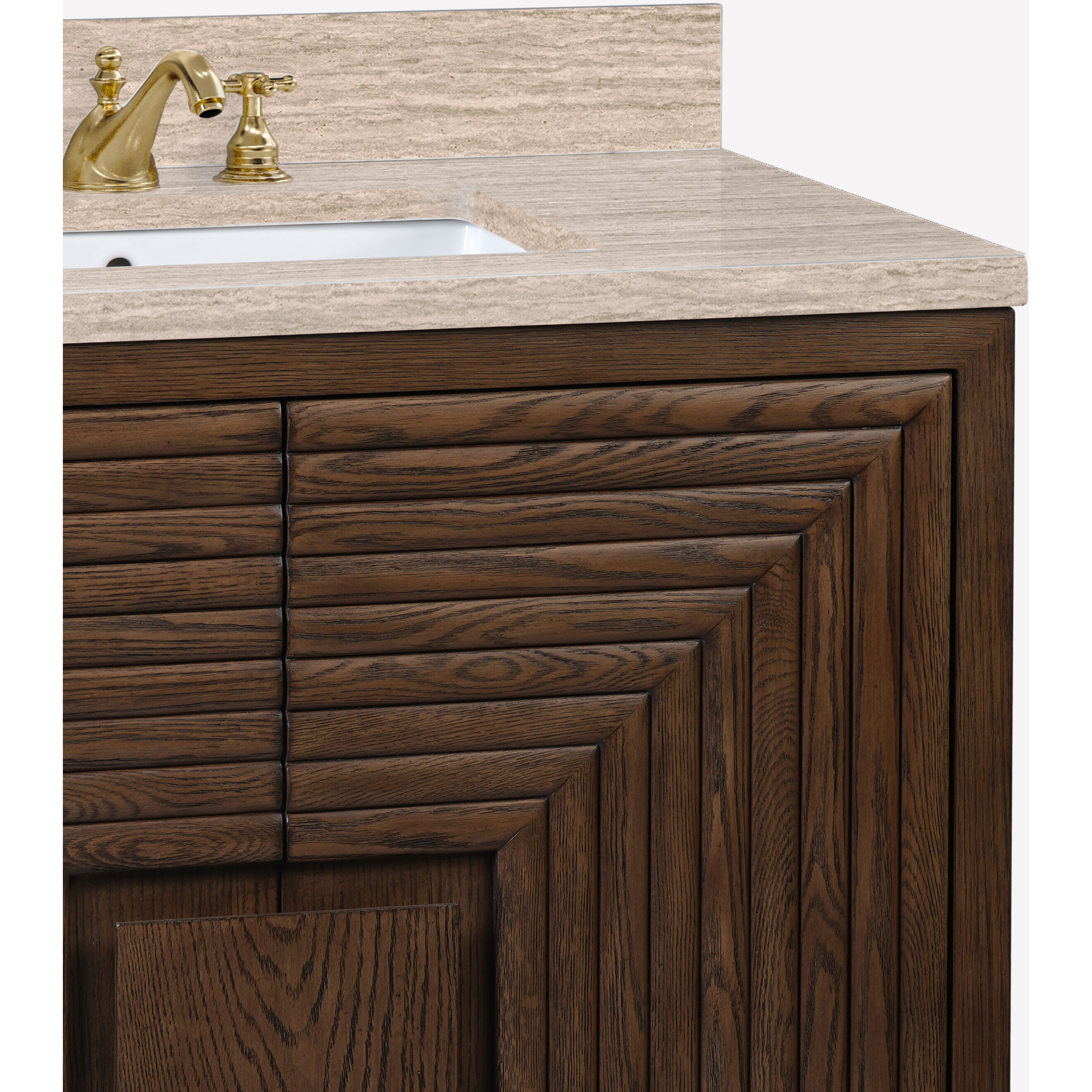Morombe 36 X 36 inch Cocoa/Natural/White Vanity with Undermount Sink