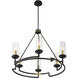Hillstone 6 Light 30.25 inch Soft Brass And Sand Coal Chandelier Ceiling Light