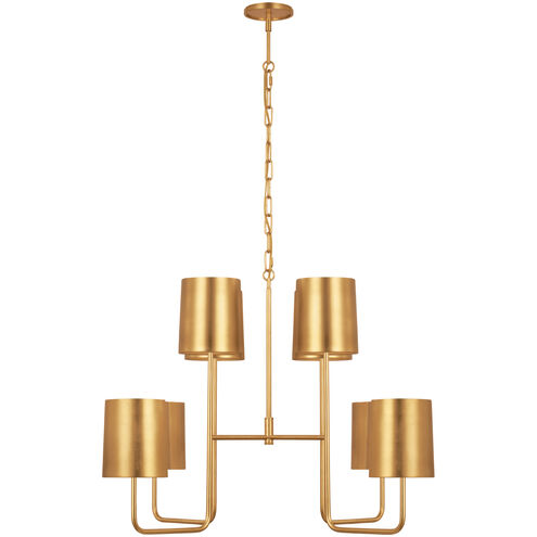 Barbara Barry Go Lightly LED 30 inch Gild Two Tier Chandelier Ceiling Light, Extra Large