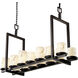 Lumenaria 14 Light 13 inch Dark Bronze Chandelier Ceiling Light in Cylinder with Flat Rim