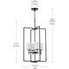Replay 4 Light 18 inch Black Pendant Ceiling Light