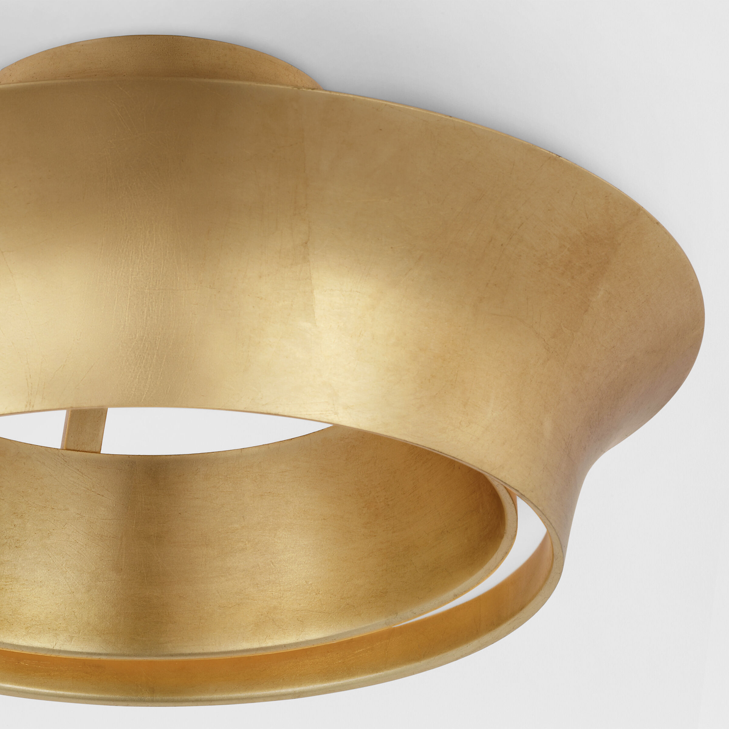 Thomas O'Brien Garland LED 15 inch Gild Dual Lit Ring Semi-Flush Mount Ceiling Light