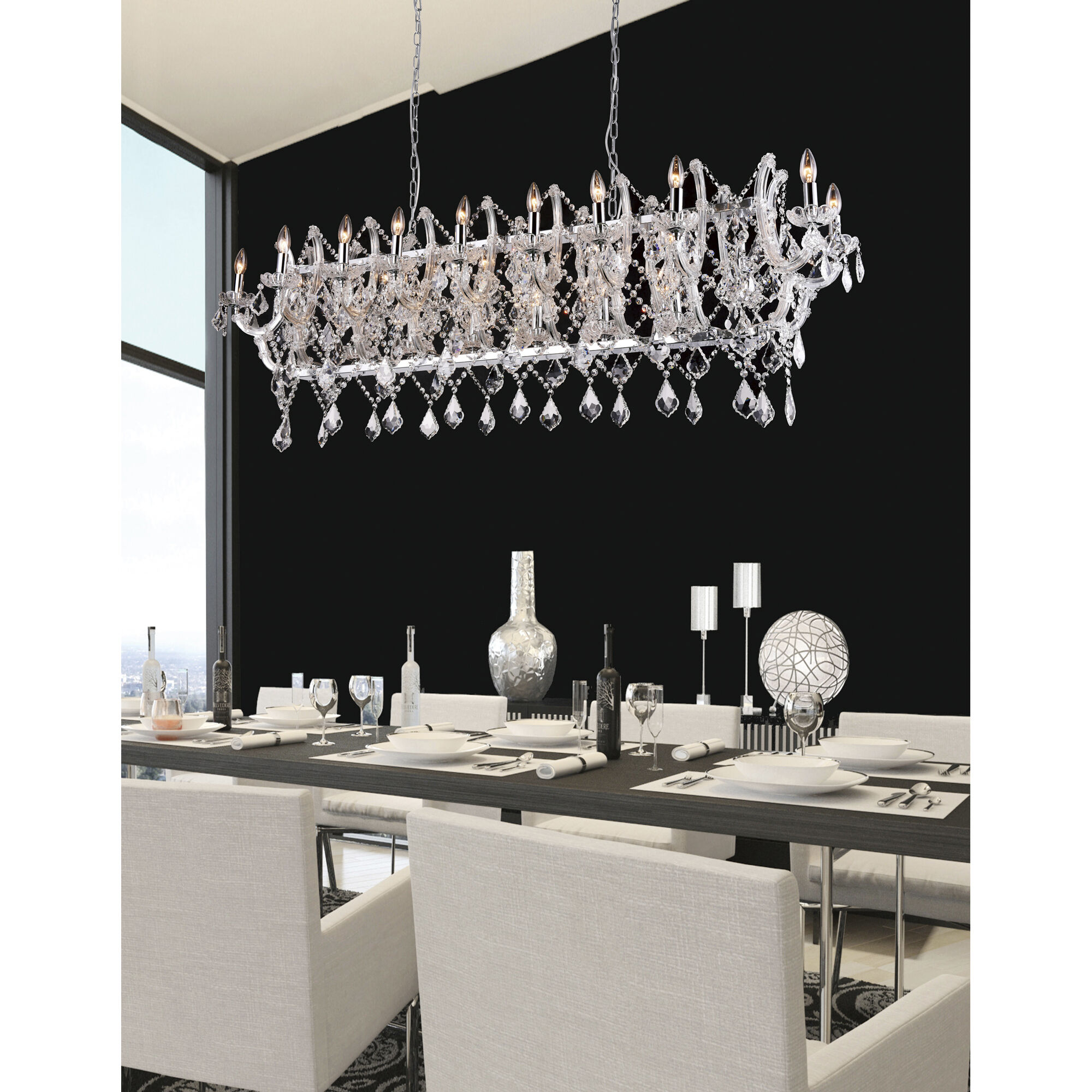 Aleka 24 Light 17 inch Chrome Candle Chandelier Ceiling Light