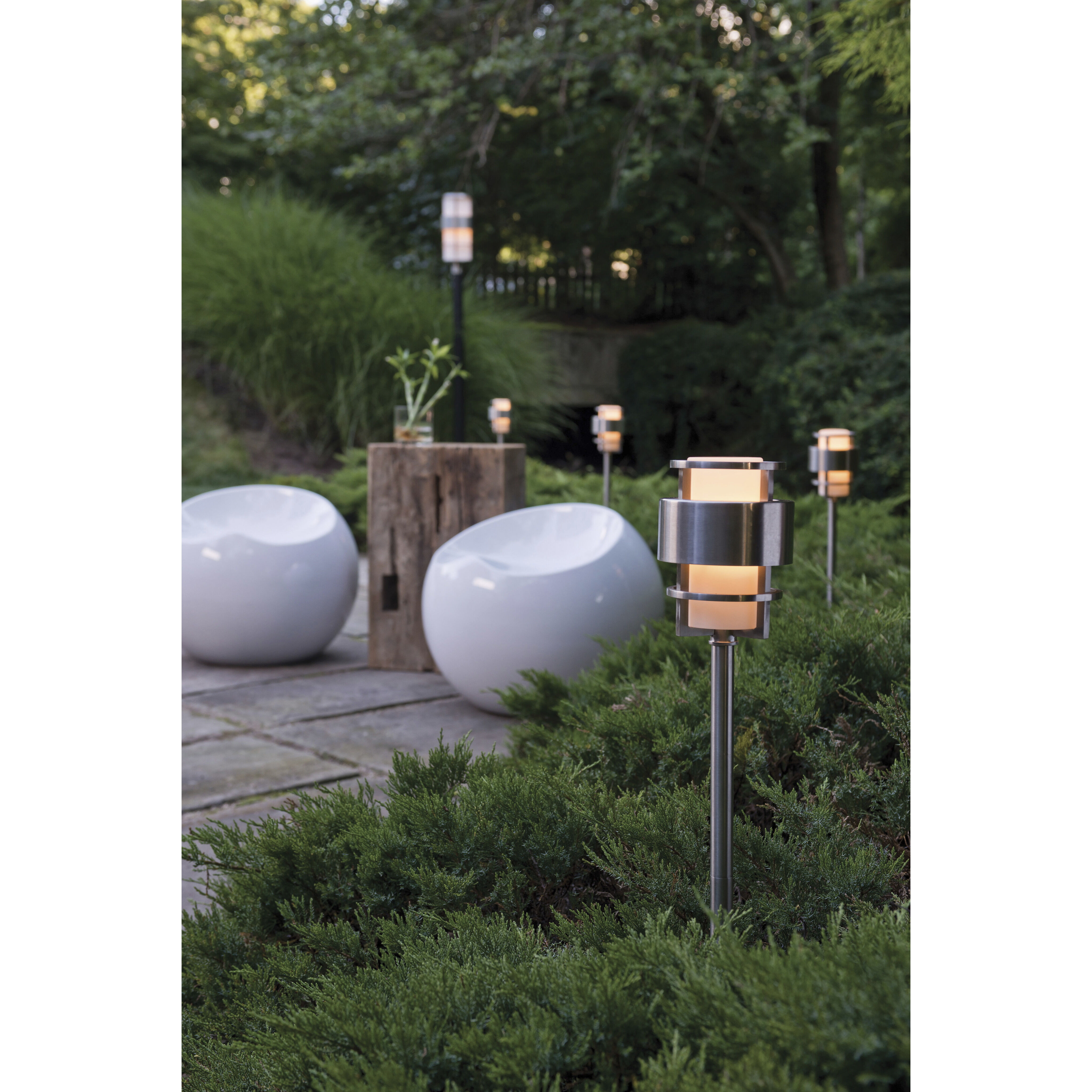 Saturn 1 Light 21.75 inch Stainless Steel Outdoor Post Mount Lantern in Non-LED