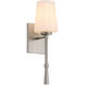 Goodwin 5 inch Satin Nickel Wall Mount Wall Light in Opal, 16 in.