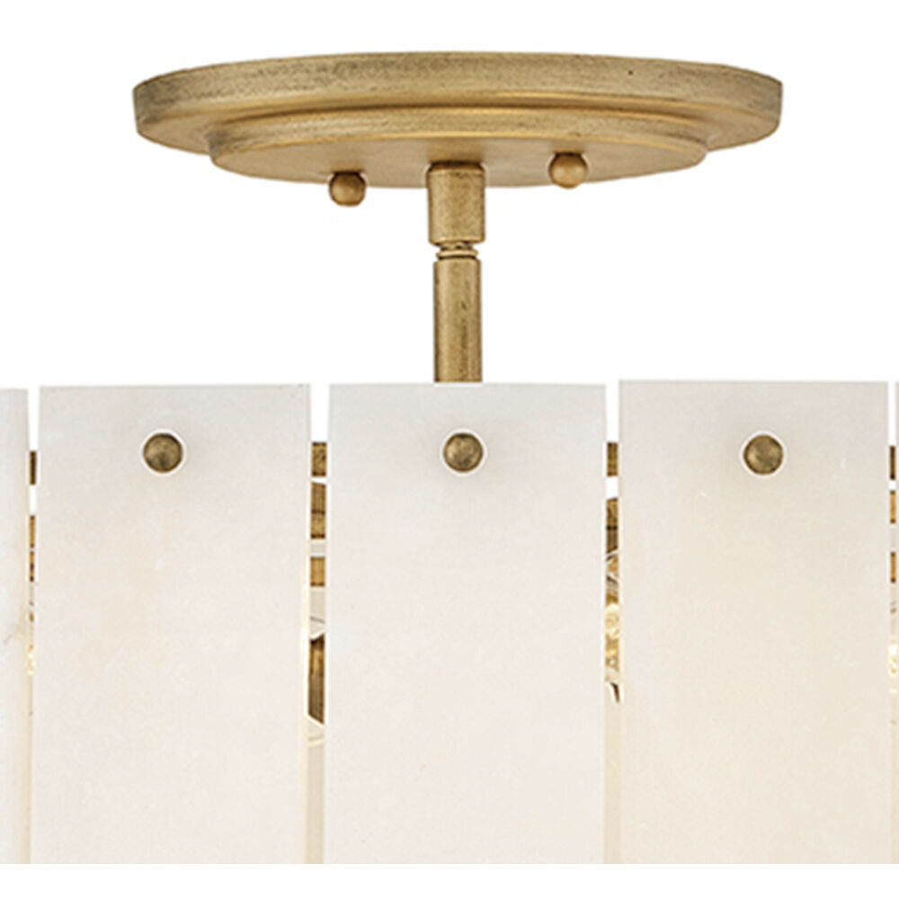 Simone 4 Light 20.75 inch Burnished Gold Semi-flush Mount Ceiling Light