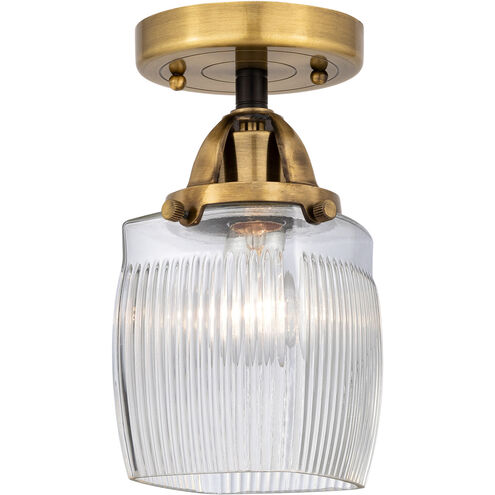 Nouveau 2 Colton 1 Light 5.5 inch Black Antique Brass Semi-Flush Mount Ceiling Light