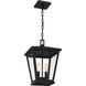 Joffrey 2 Light 10.5 inch Matte Black Outdoor Hanging Lantern, Large