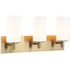 Candela Wall Sconce Wall Light in Aged Gold Brass and Opal Glass