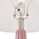 Abbey Lane 30 inch 150 watt Pink with Clear Table Lamp Portable Light
