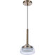 Centric LED 7.38 inch Satin Brass Pendant Ceiling Light