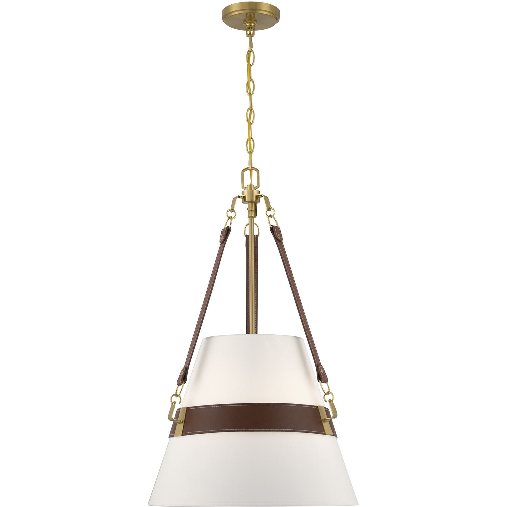 Corinth 3 Light 16.75 inch Warm Brass Pendant Ceiling Light