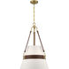 Corinth 3 Light 16.75 inch Warm Brass Pendant Ceiling Light