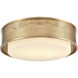 Esteem 2 Light 13 inch Aged Brass Flush Mount Ceiling Light