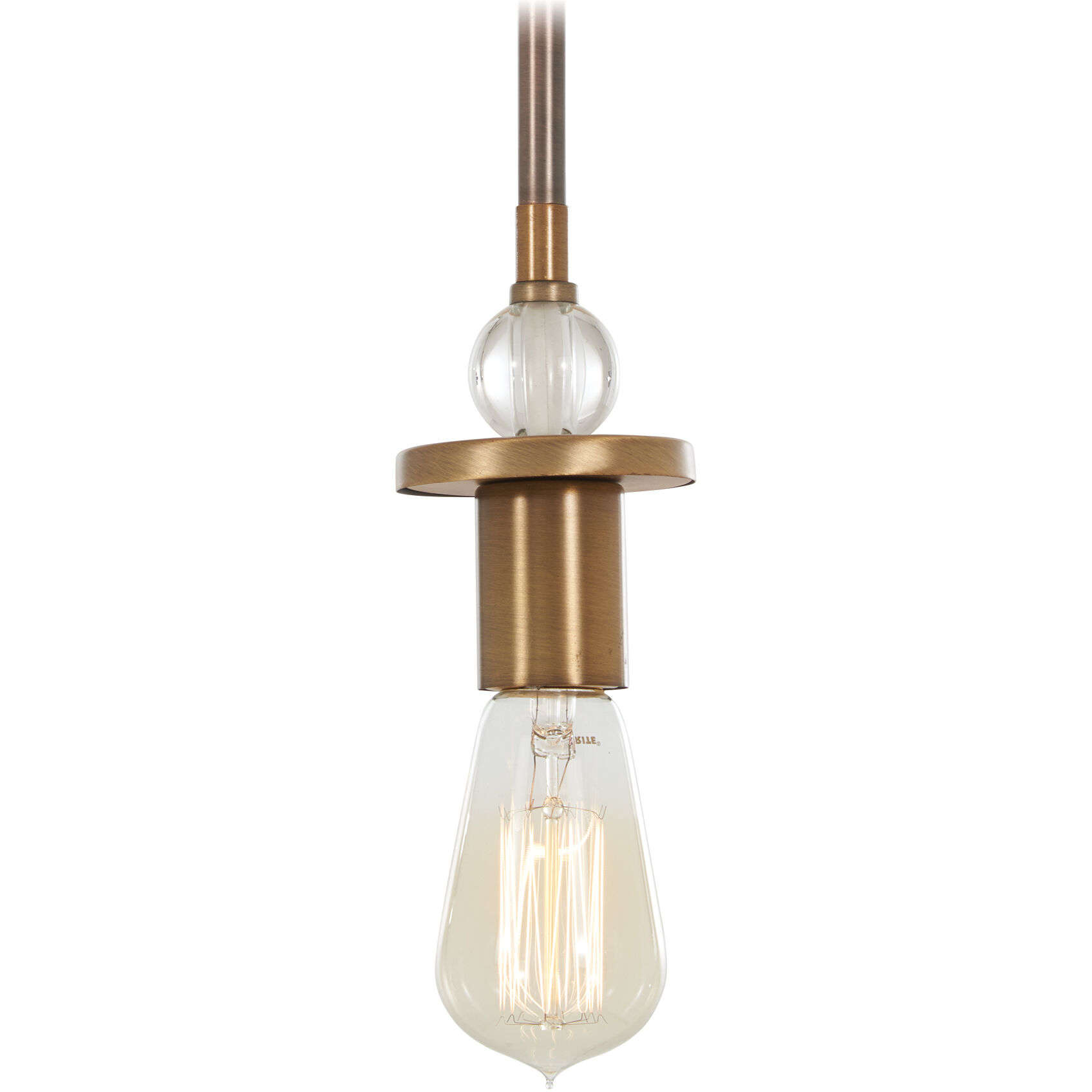 Safra 1 Light 3 inch Harvard Court Bronze/Natural Mini Pendant Ceiling Light