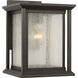 Audley 1 Light 10 inch Antique Bronze Outdoor Wall Lantern in Distressed Seeded Glass, Small