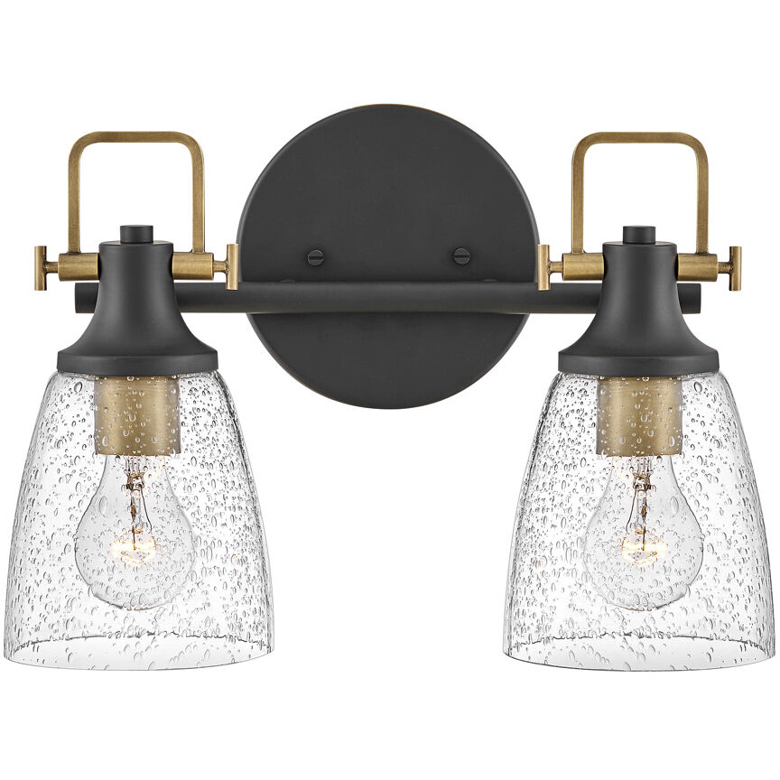 Black brass vanity light discount