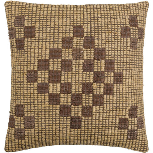 Twareg 22 X 22 inch Dark Brown Accent Pillow