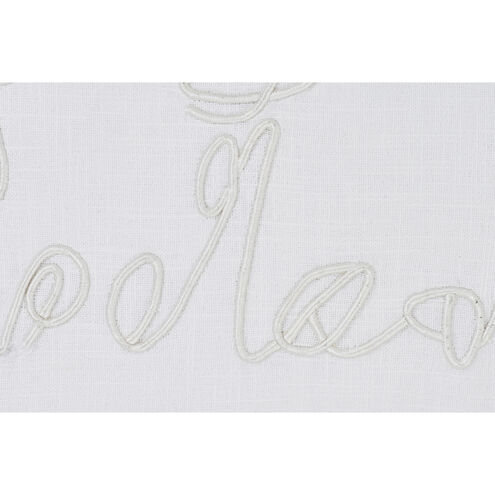 Alivia 15 inch White and Ivory Pillow