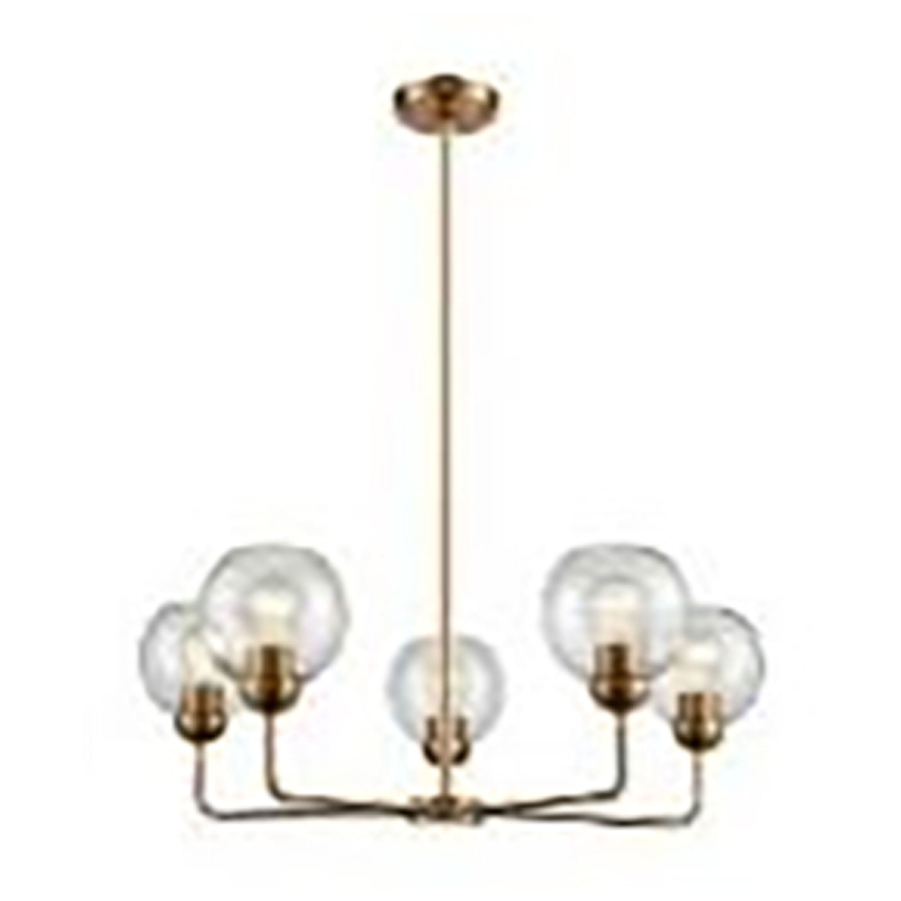 Astoria 5 Light 28 inch Burnished Brass Chandelier Ceiling Light