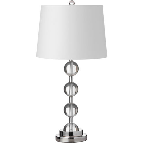 Transitional 26 inch 100.00 watt Polished Chrome Decorative Table Lamp Portable Light