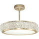 Arctic Halo 3 Light 23 inch Gold Semi-Flush Mount Ceiling Light