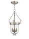 Jefferson 3 Light 10 inch Brushed Nickel Chain Lantern