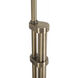 Tambo 92 inch 14 watt Weathered Brass and Dark Walnut Arc Floor Lamp Portable Light