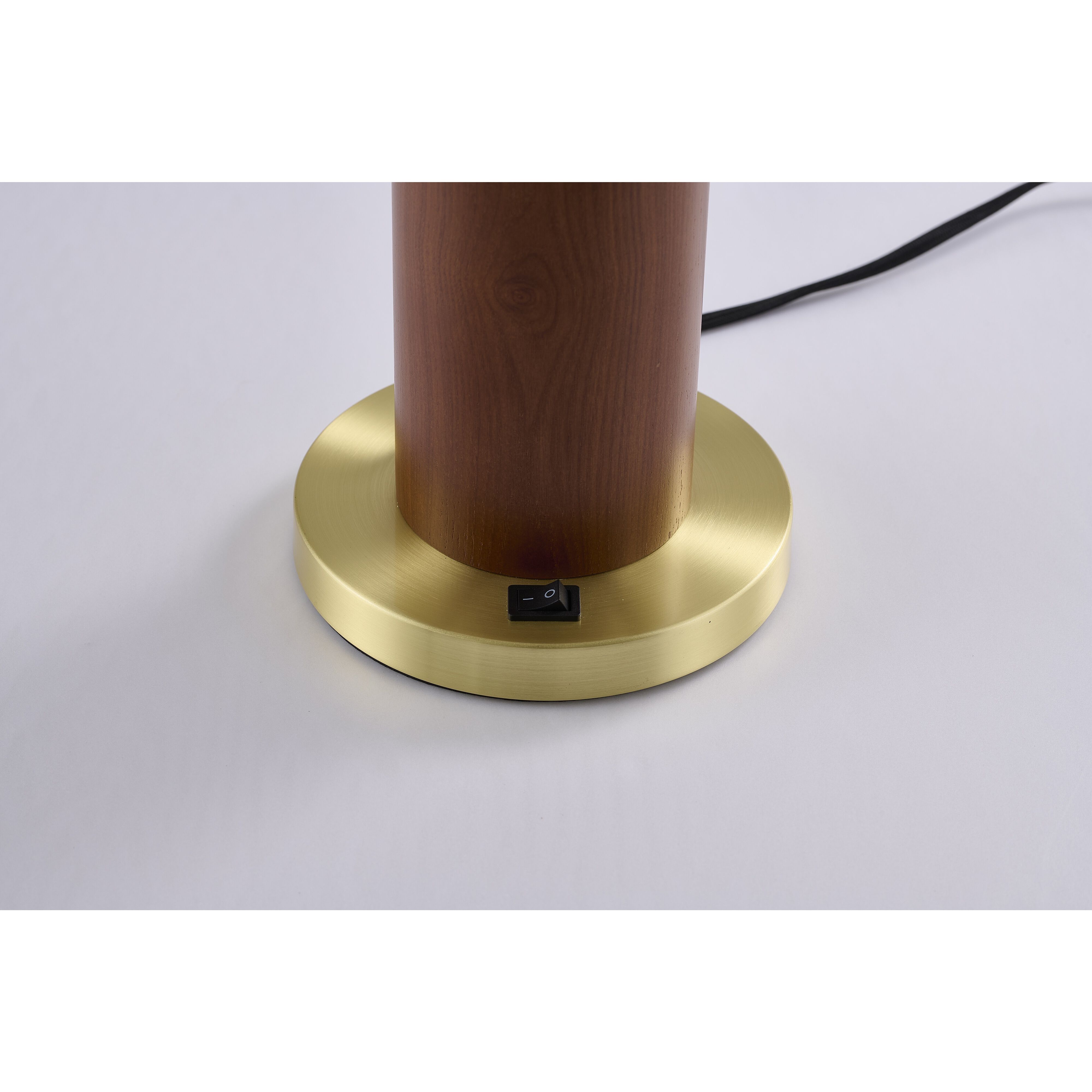 Canada 17 inch 60.00 watt Dark Oak and Satin Brass Table Lamp Portable Light