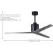 Atlas Eliza 56 inch Gloss White with Walnut Tone Blades Ceiling Fan, Paddle Fan